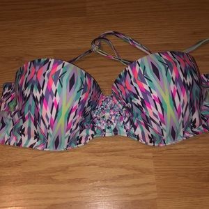 Size XL Xhilaration multi-colored bikini top